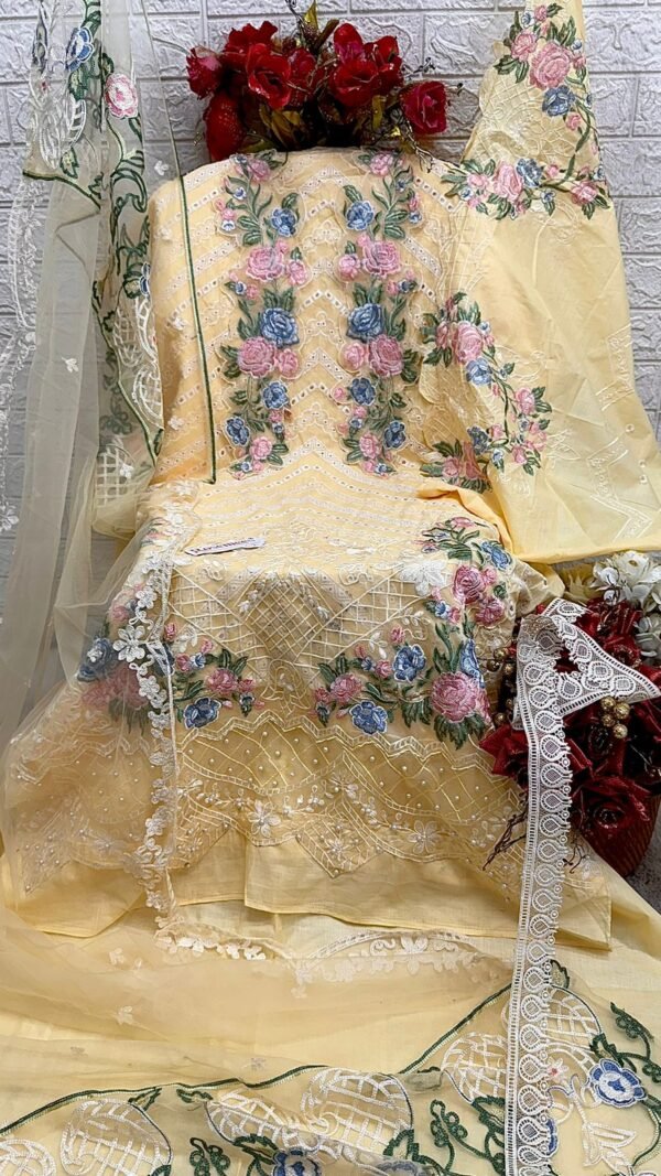 Yellow color Pakistani Suits Dress