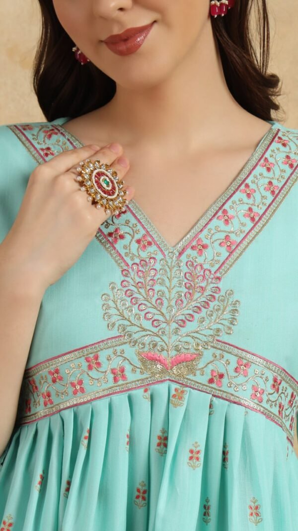 Crimson Cloud Kurta Set for Women