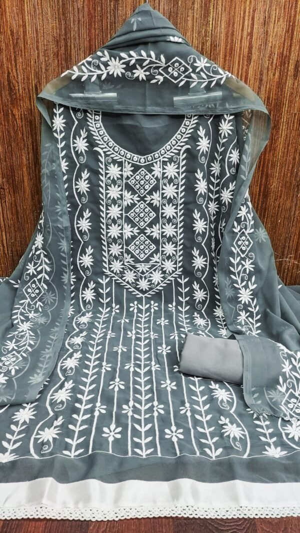 Elegant Gray Color Designer Salwar Suits 2