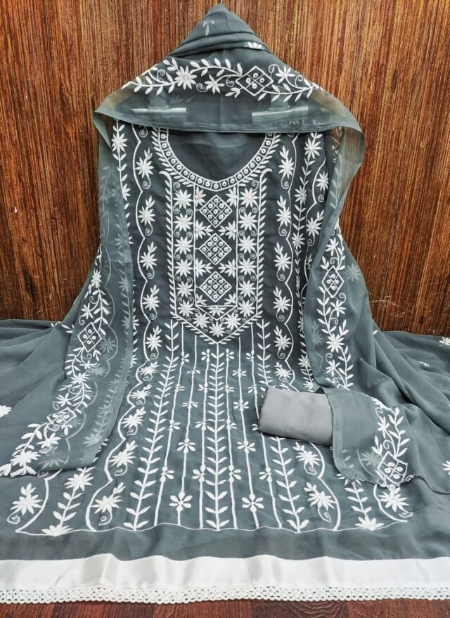 Elegant Gray Color Designer Salwar Suits 2