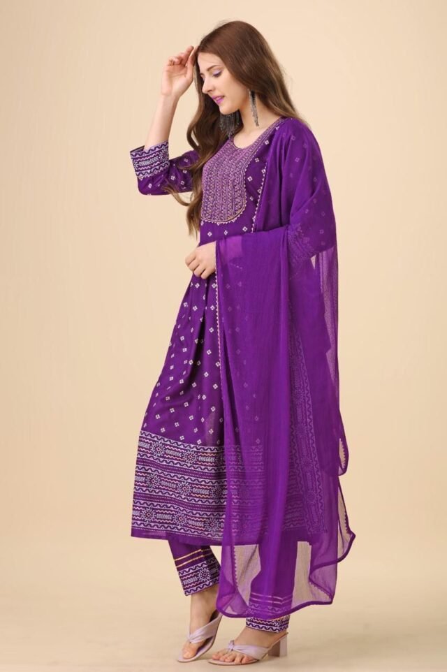 Floral Fusion Kurta Set for Women