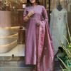 Magenta Signature Kurta Set For Women 