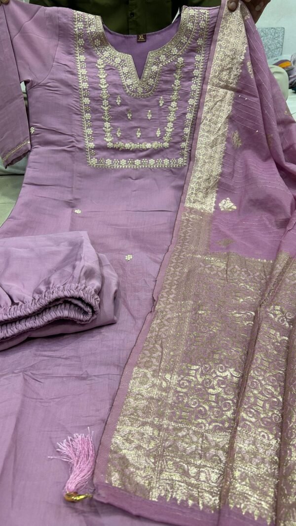 Magenta Signature Kurta Set For Women