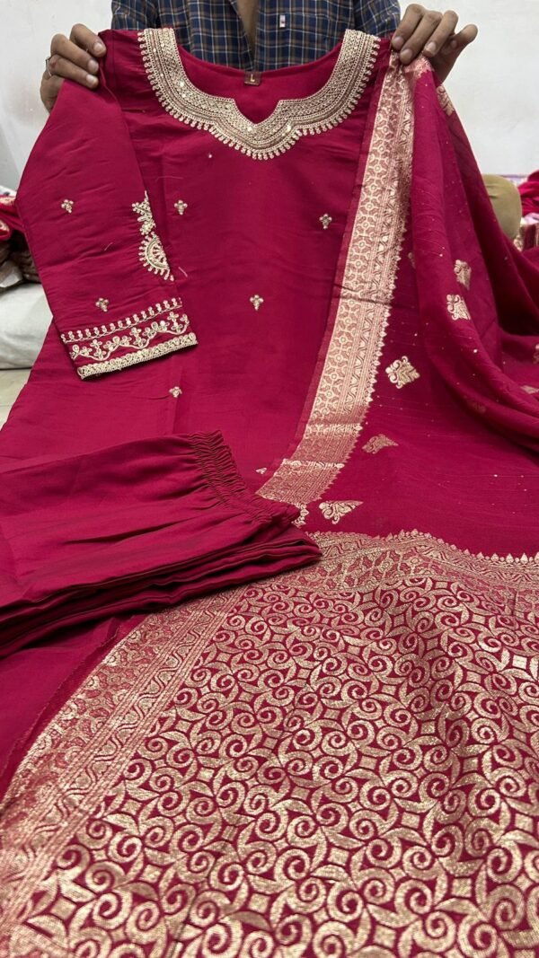 Majestic Maroon Kurta Set for Women