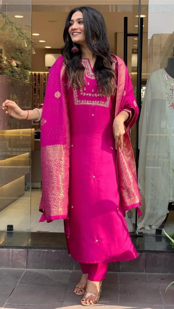 Orchid Pink Kurta Set for Women