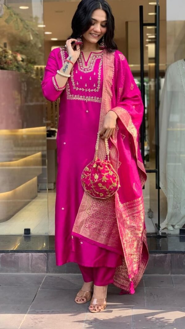 Orchid Pink Kurta Set for Women