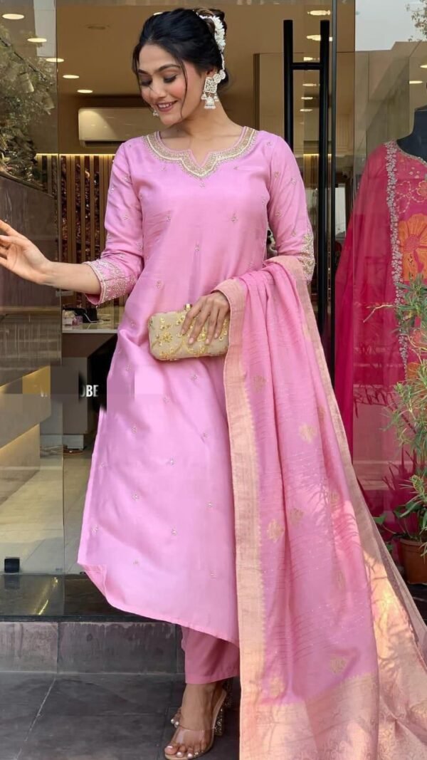 Pink Blossom Breeze Kurta Set for Women