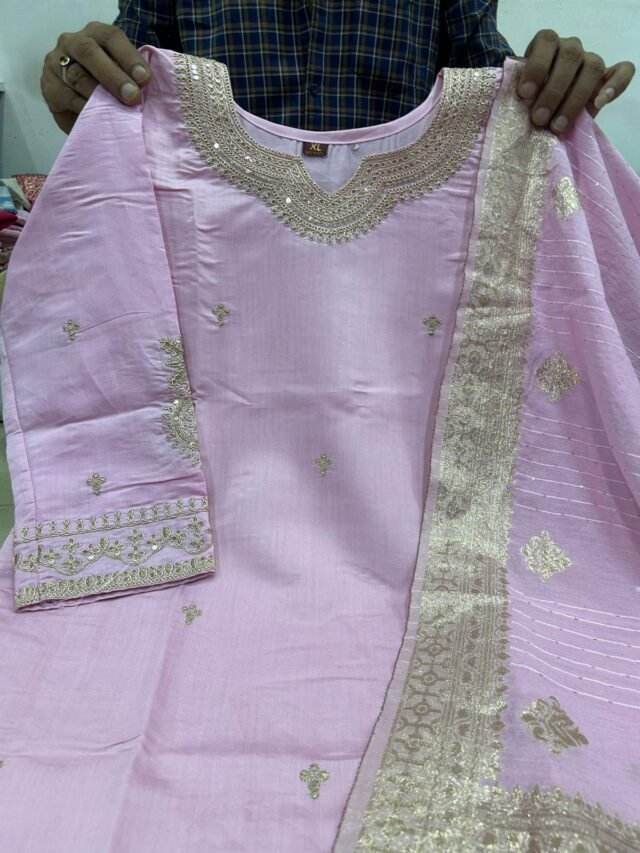 Pink Blossom Breeze Kurta Set for Women 