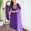 Purple Fantasia Kurta Set For Women 