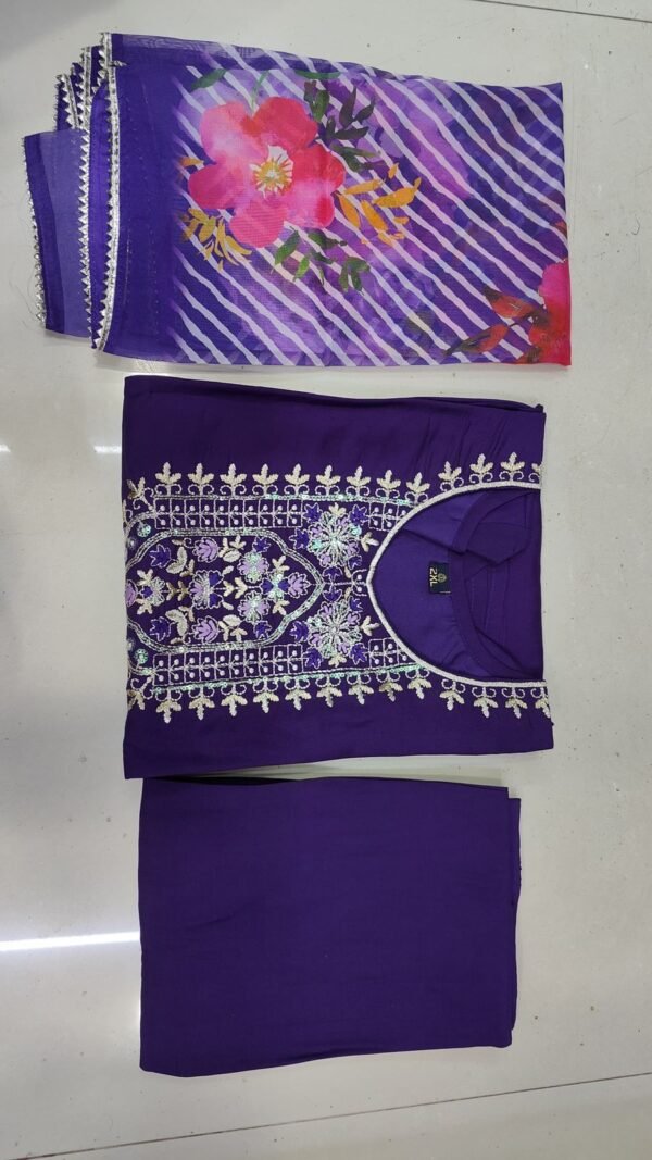 Purple Fantasia Kurta Set For Women