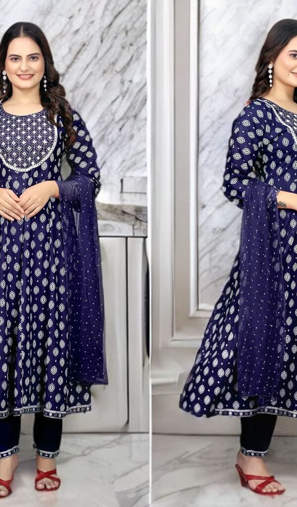 Saffron Silk Kurta Set for Women