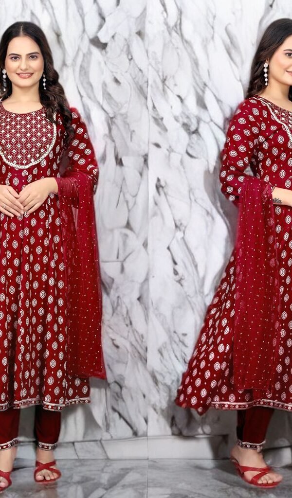 Saffron Silk Kurta Set for Women