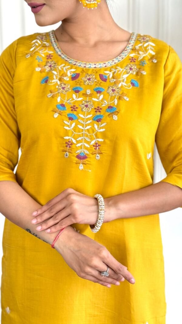 Mustard Charm Kurta Set For Women