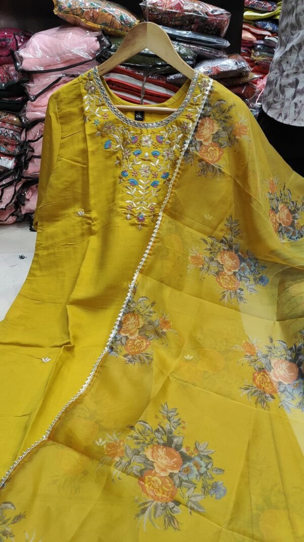 Mustard Charm Kurta Set For Women