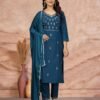 Indigo Color Radiant Partywear Kurta Sets For Women