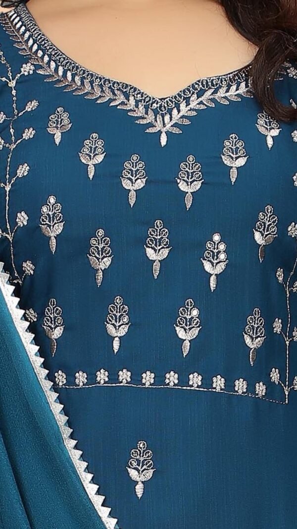 Indigo Color Radiant Partywear Kurta Sets For Women