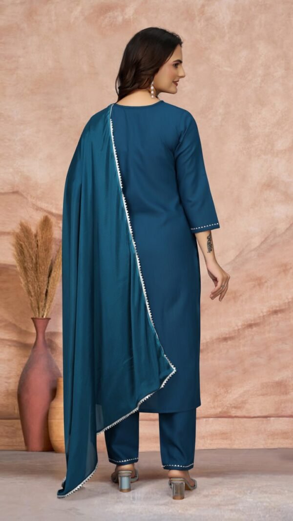 Indigo Color Radiant Partywear Kurta Sets For Women