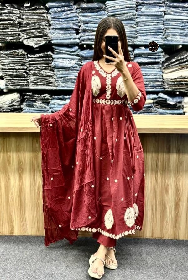 Anarkali Kurta Set Elegant Designer Ethnic Wear