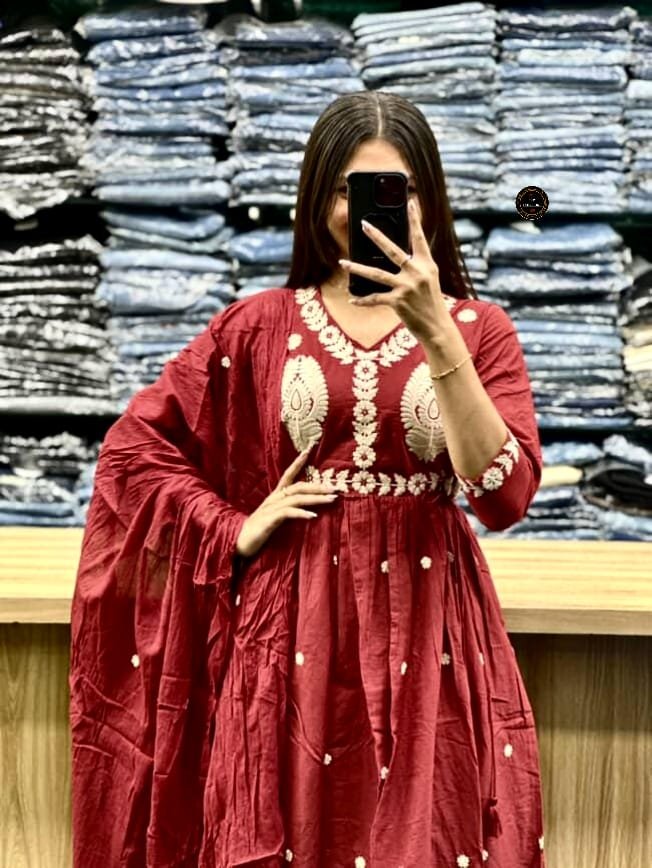 Anarkali Kurta Set Elegant Designer Ethnic Wear