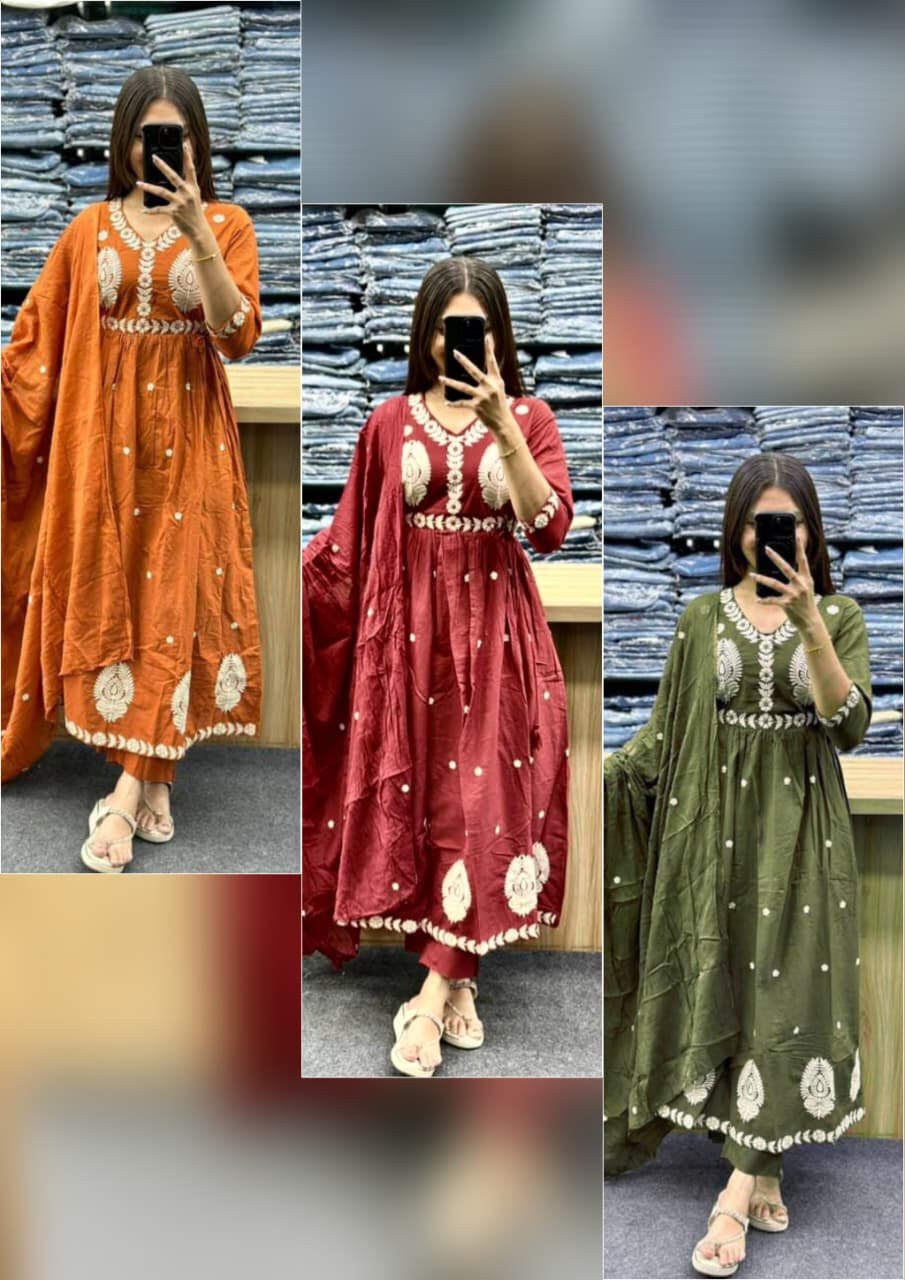 Anarkali Kurta Set Elegant Designer Ethnic Wear