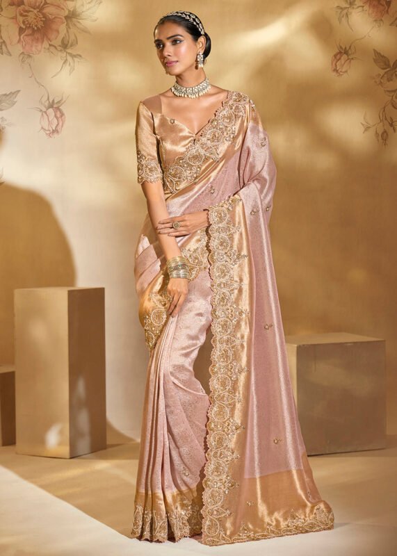 Pastel designer wedding saree UK modern bridal fashion