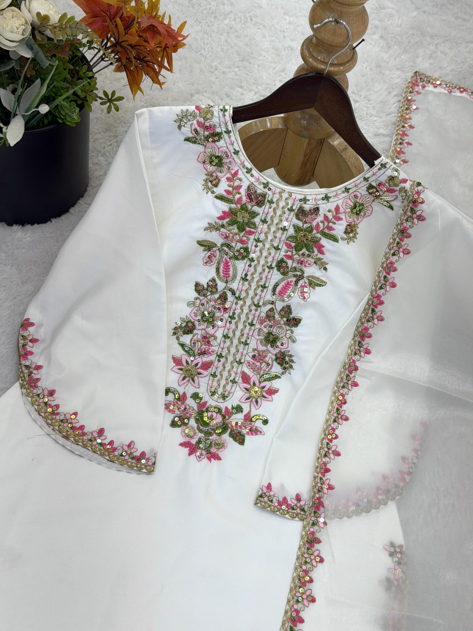 Embroidered Farshi Suit Set Ready to Wear