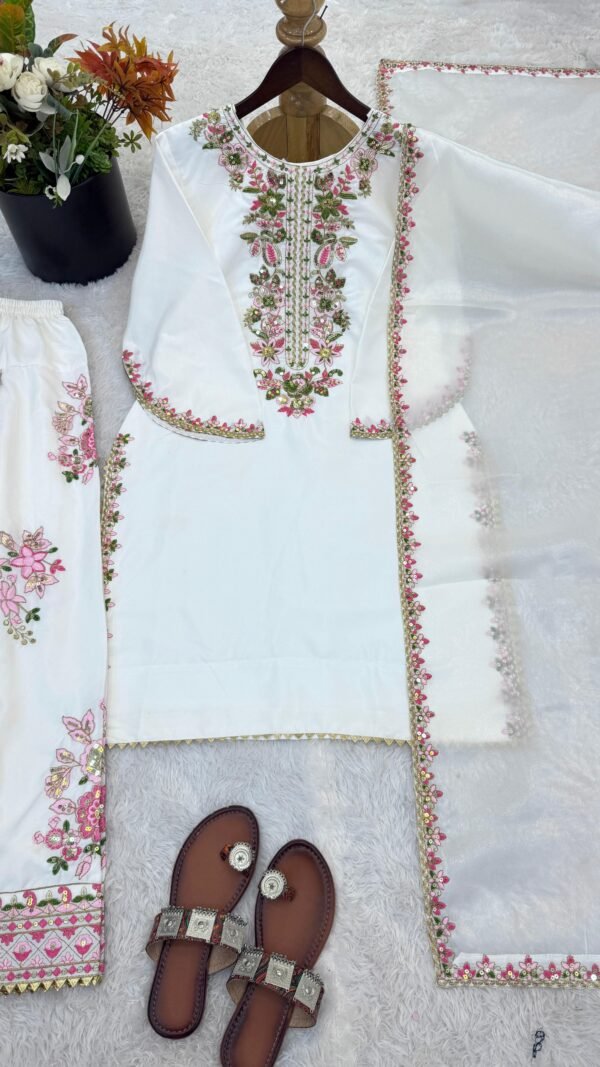 Embroidered Farshi Suit Set Ready to Wear