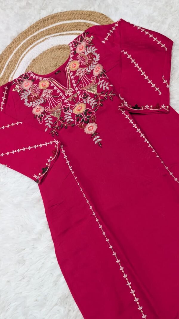 Pink Chanderi Silk Kurta Set for Women