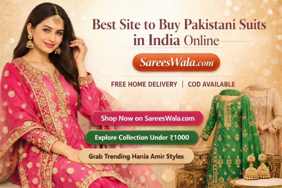 Best Site to Buy Pakistani Suits in India Online – SareesWala.com with affordable ethnic wear and worldwide shipping
