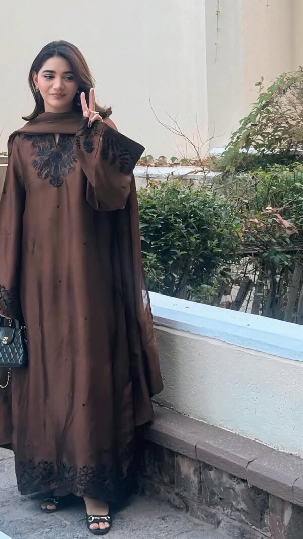 Alternative view of Celebrity Inspired Kaftan Suit Set Under 2000 with Palazzo & Dupatta | Designer Party Wear