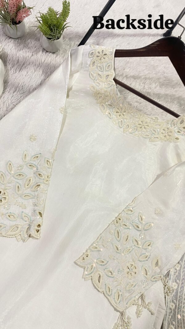 Farshi salwar suit set flat lay product catalog image