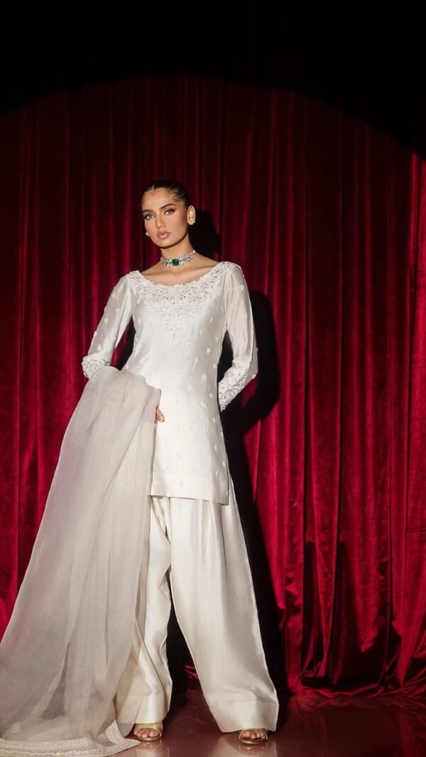 Farshi salwar suit set model wedding look Pakistani style