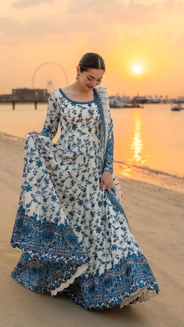 Alternative view of Hania Amir Inspired Anarkali Gown Dress – Hania Amir Trending Dress