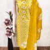 light yellow printed dress material under 1000