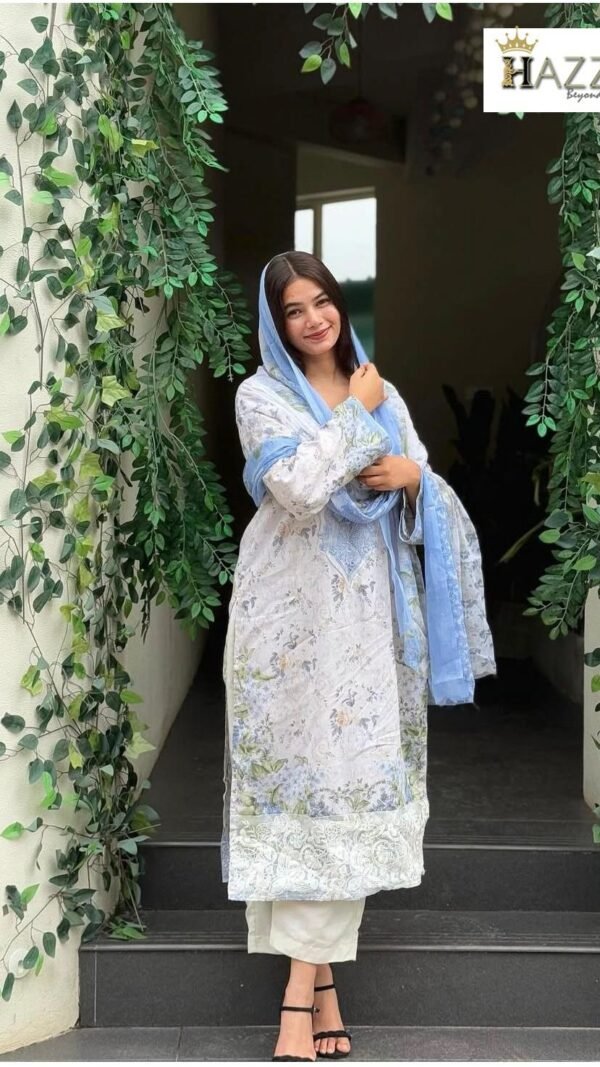 pakistani suit under 1000 cotton printed embroidered suit with dupatta