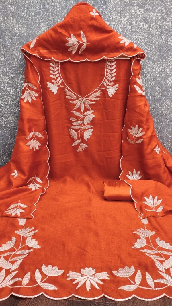 Alternative view of Vichitra Silk Sequin Work Pakistani Suit Under 1000 with Dupatta | 4 Colors