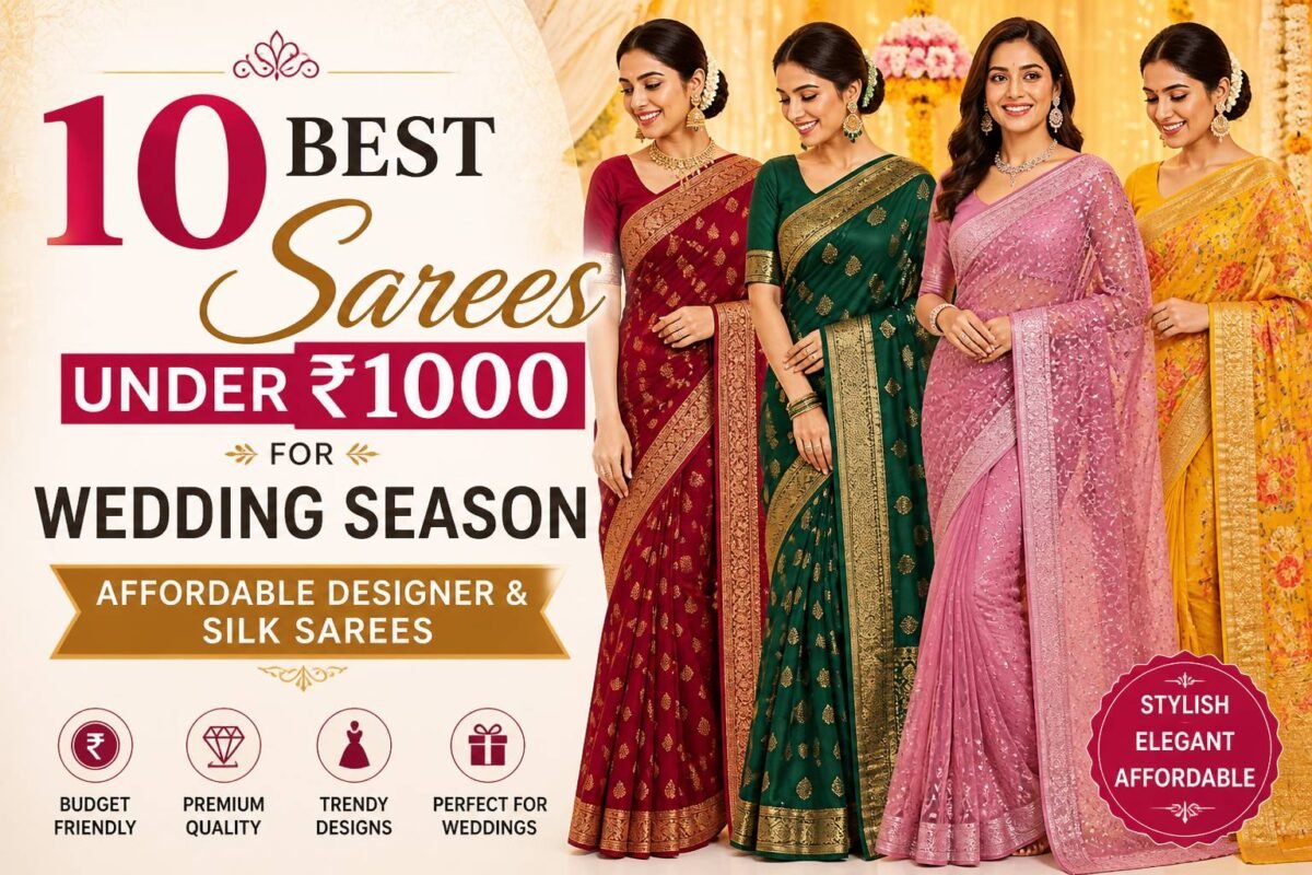 10 Best Sarees Under ₹1000 for Wedding Season – Affordable Designer & Silk Sarees Online