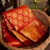 Red Soft Lichi Silk Saree Under 1000 with Rich Pallu and Jacquard Border