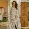 Beige Cotton Farshi Salwar Suit for Women Under ₹1500 with Elegant Floral Digital Print