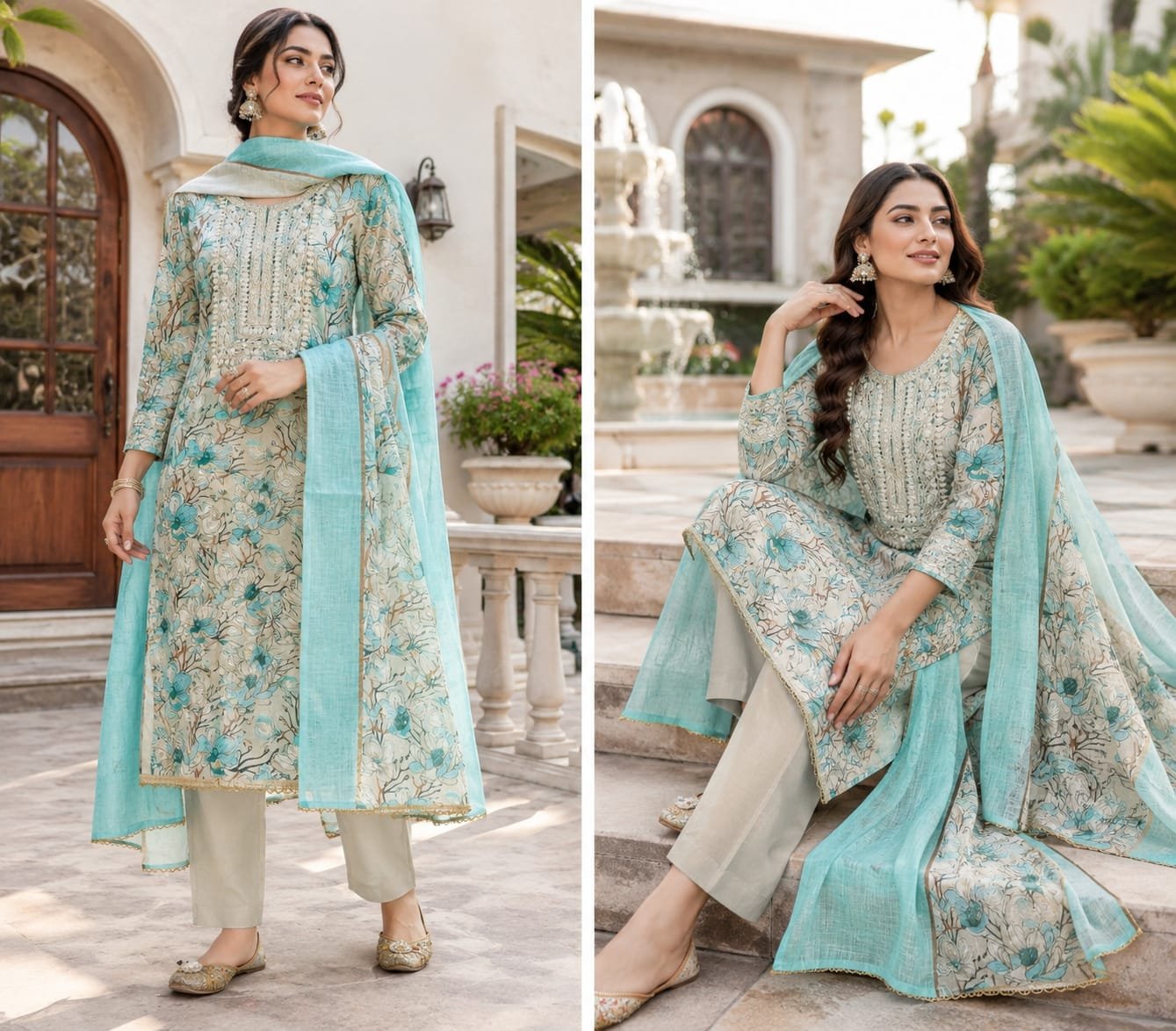 Indian Villa Lilan Cotton Pakistani Dress Material