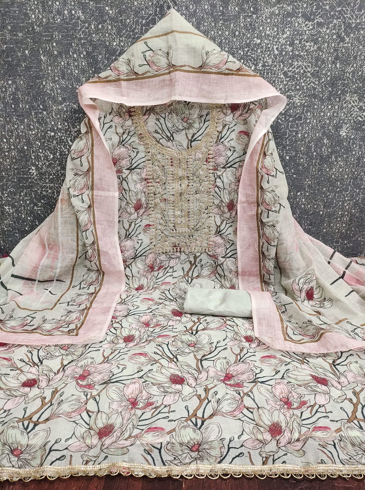 Indian Villa Lilan Cotton Pakistani Suit Material Under 1000 - Image 14