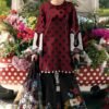 Maroon Polka Dot Dress Material Online pure cotton suit